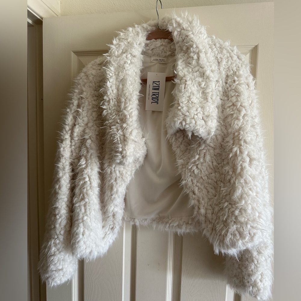 Williamsburg Ivory Faux Fur Jacket